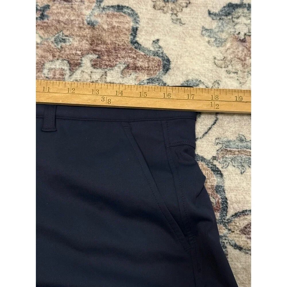 Graham Luxe Shorts Mens 34 Blue Golf Performance Nylon Stretch Athleisure